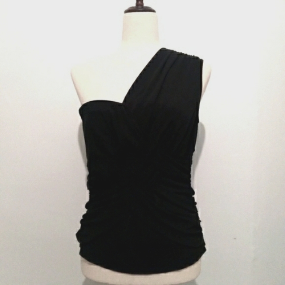 🎁ESCADA NWT One Shoulder w/ Front Criss-Cross Loose Bandaged Top ~RARE~